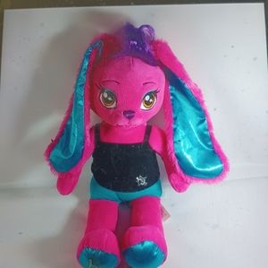 Build a bear Honey Girl pink and teal plush